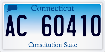 CT license plate AC60410