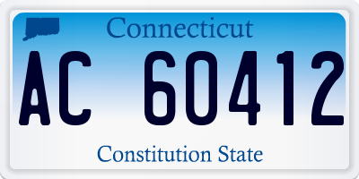 CT license plate AC60412