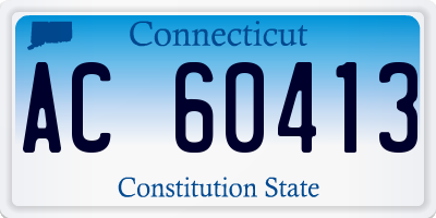 CT license plate AC60413