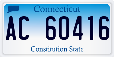 CT license plate AC60416