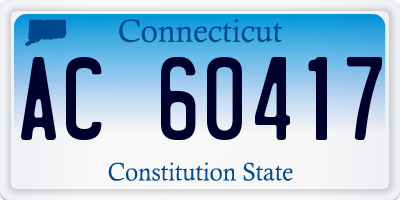 CT license plate AC60417