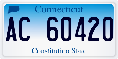 CT license plate AC60420