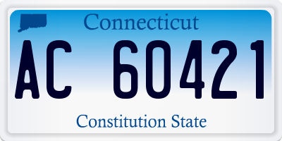 CT license plate AC60421
