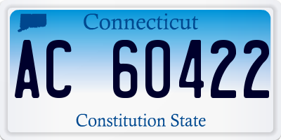 CT license plate AC60422