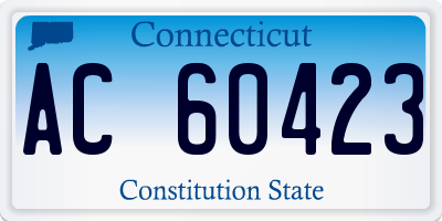 CT license plate AC60423