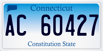 CT license plate AC60427