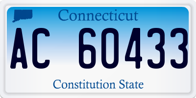 CT license plate AC60433