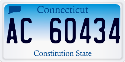 CT license plate AC60434