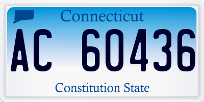 CT license plate AC60436