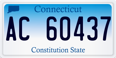 CT license plate AC60437