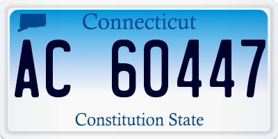 CT license plate AC60447