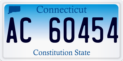 CT license plate AC60454