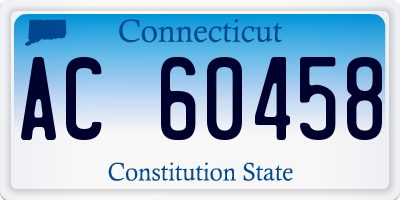 CT license plate AC60458