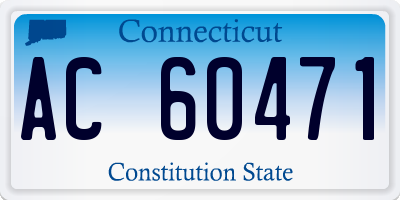 CT license plate AC60471