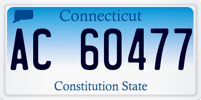 CT license plate AC60477