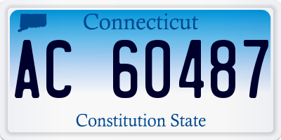 CT license plate AC60487