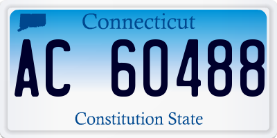 CT license plate AC60488