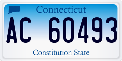 CT license plate AC60493
