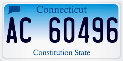 CT license plate AC60496