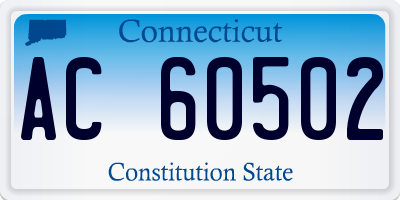 CT license plate AC60502