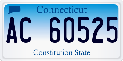 CT license plate AC60525