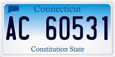 CT license plate AC60531