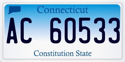 CT license plate AC60533