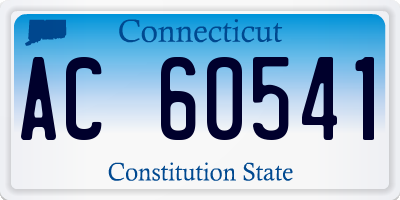 CT license plate AC60541