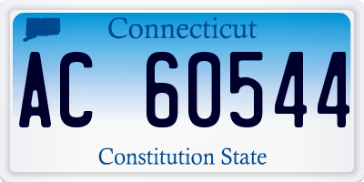 CT license plate AC60544