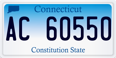 CT license plate AC60550