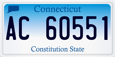CT license plate AC60551