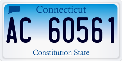 CT license plate AC60561