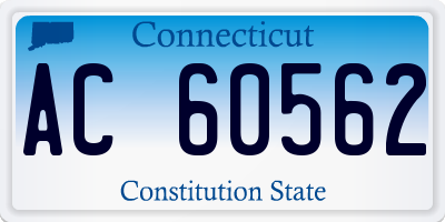 CT license plate AC60562