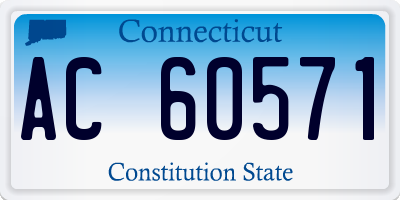 CT license plate AC60571