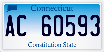 CT license plate AC60593