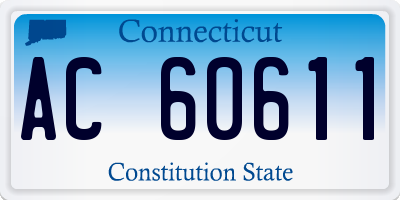 CT license plate AC60611