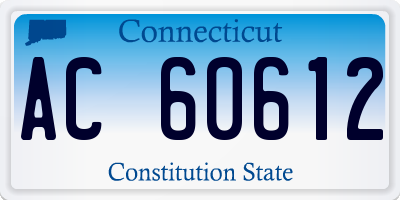 CT license plate AC60612