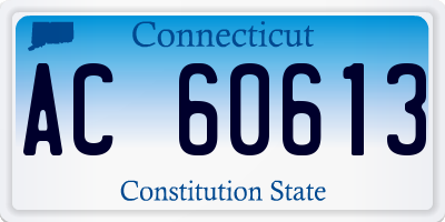 CT license plate AC60613