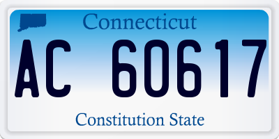 CT license plate AC60617