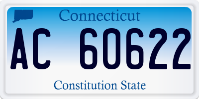 CT license plate AC60622