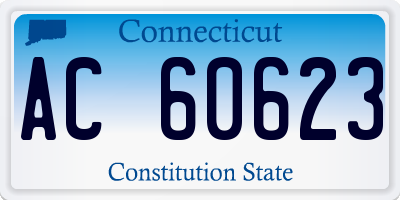 CT license plate AC60623