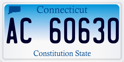 CT license plate AC60630