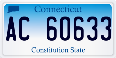 CT license plate AC60633