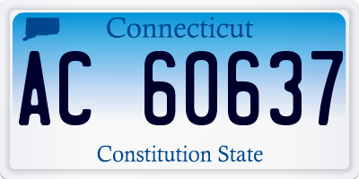 CT license plate AC60637