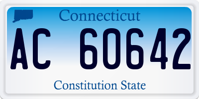 CT license plate AC60642