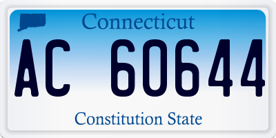 CT license plate AC60644