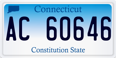 CT license plate AC60646
