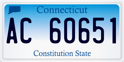 CT license plate AC60651