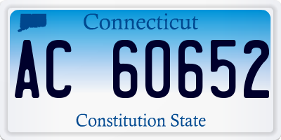 CT license plate AC60652