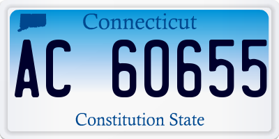 CT license plate AC60655
